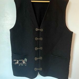 Vintage Vest with Cute Embroidery
